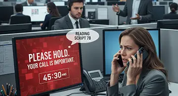 No real support with offshore call centres and endless hold times