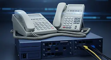 Old PBX phone system with outdated hardware