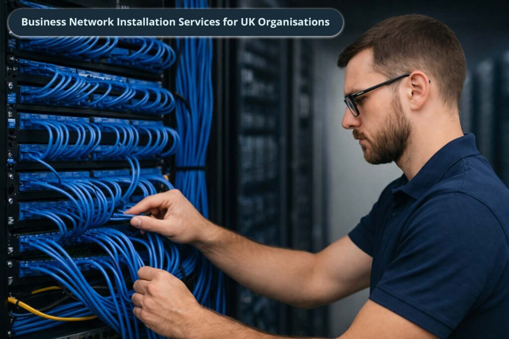 Professional network installation and data cabling contractors providing UK‑wide business connectivity services