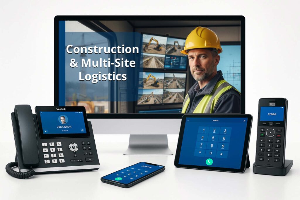 Unified Communications linking construction site cabins with 4G/5G failover connectivity